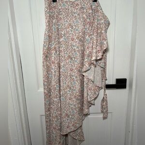 Assymetrical Floral Skirt